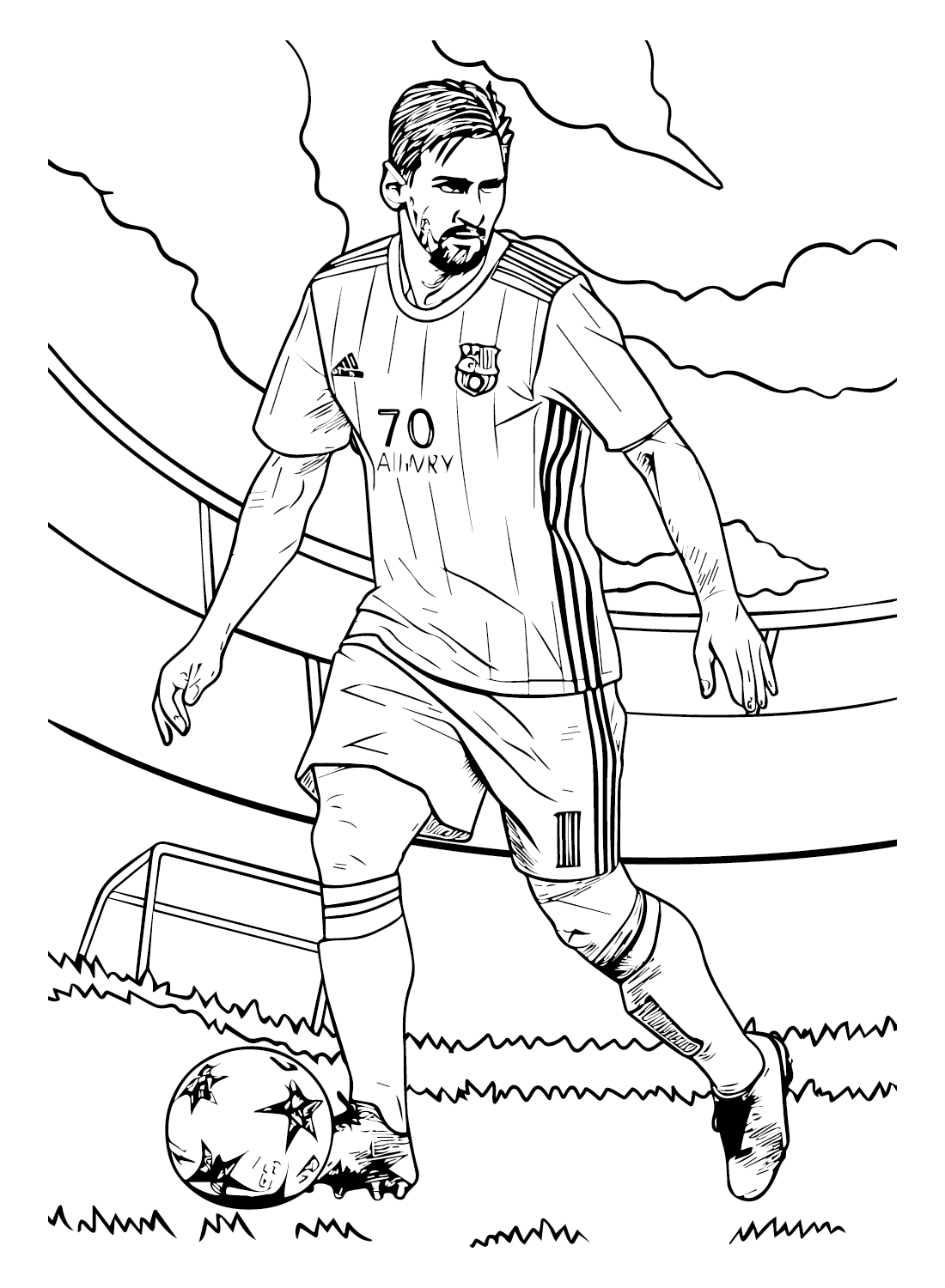 10 Leo Messi Coloring Pages 7