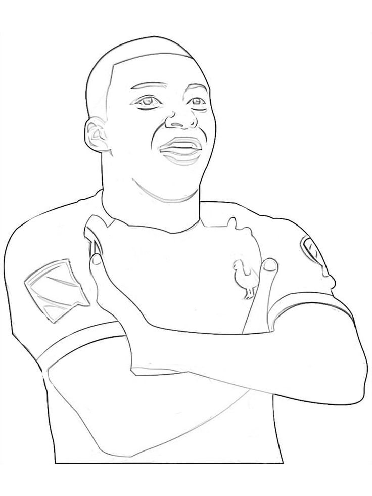 10 MbappÃ© Jersey Coloring Pages 5