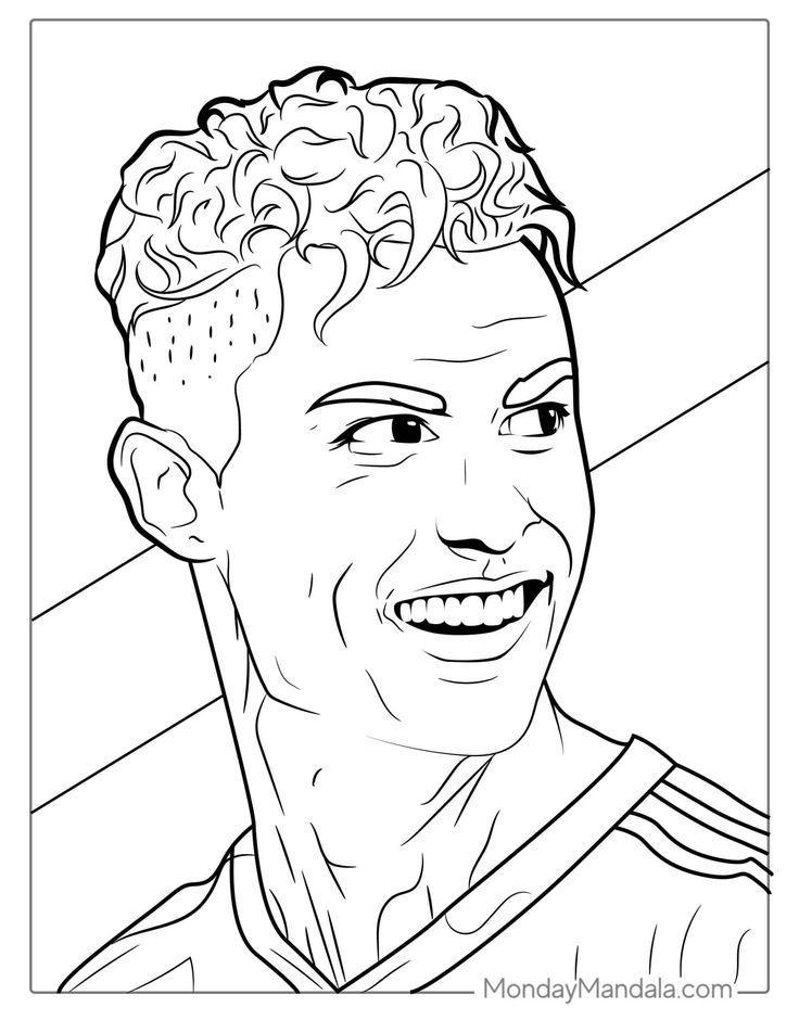 47+ Download Ronaldo Colouring Sheets Colored