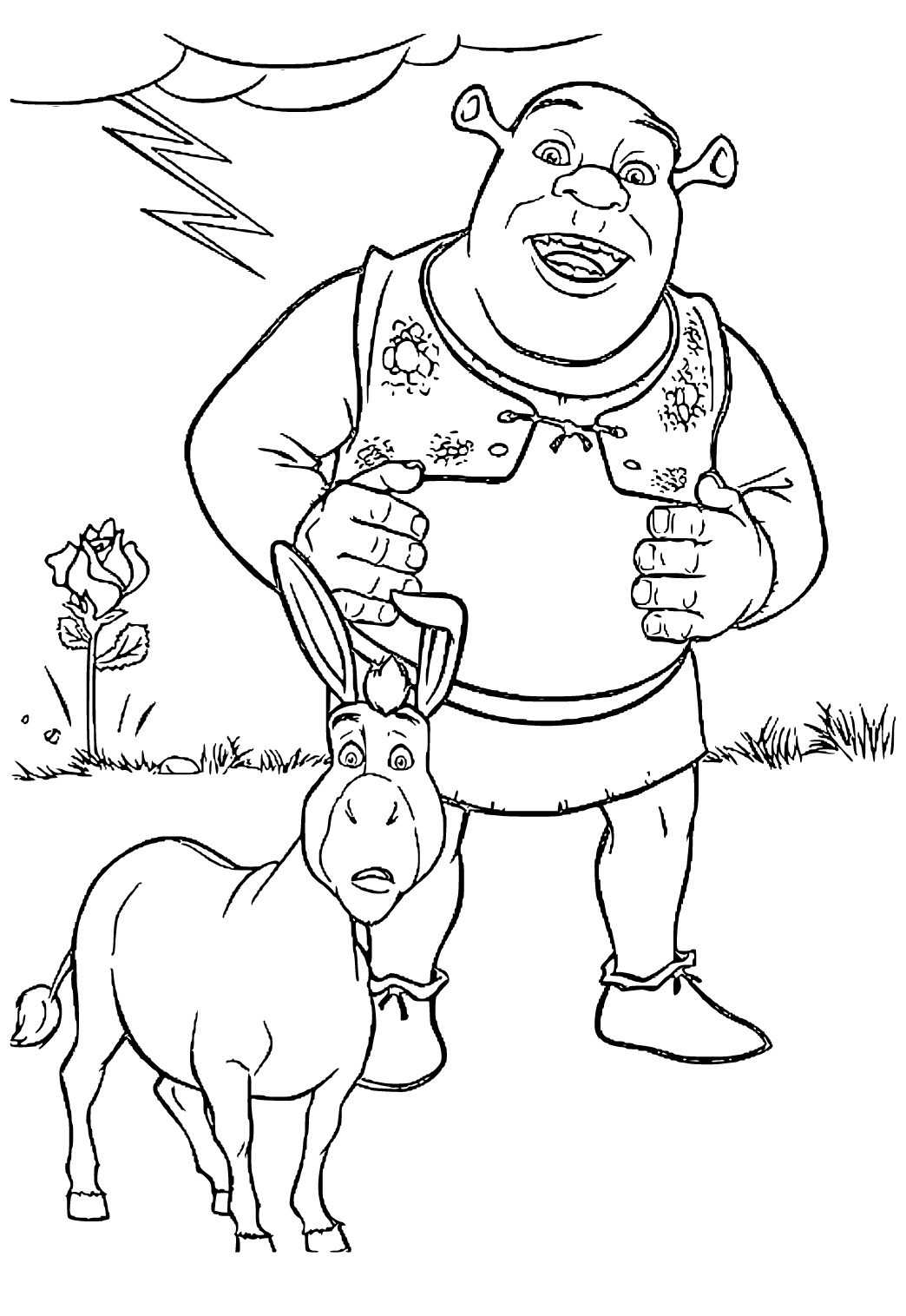 41+ Unique Shrek Coloring Pages Sheets Printables