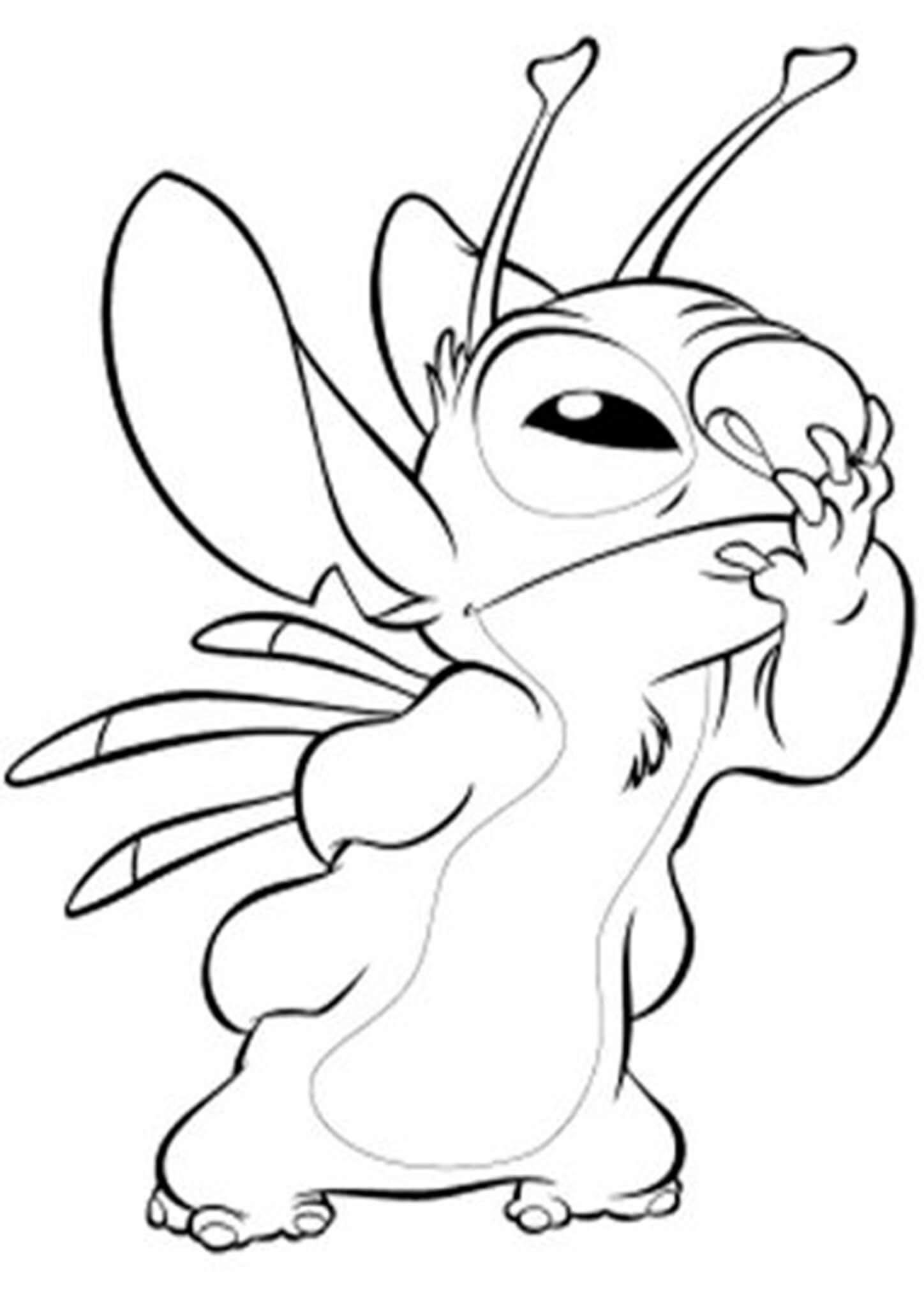 43+ Unique Baby Stitch Disney Coloring Pages for Adult