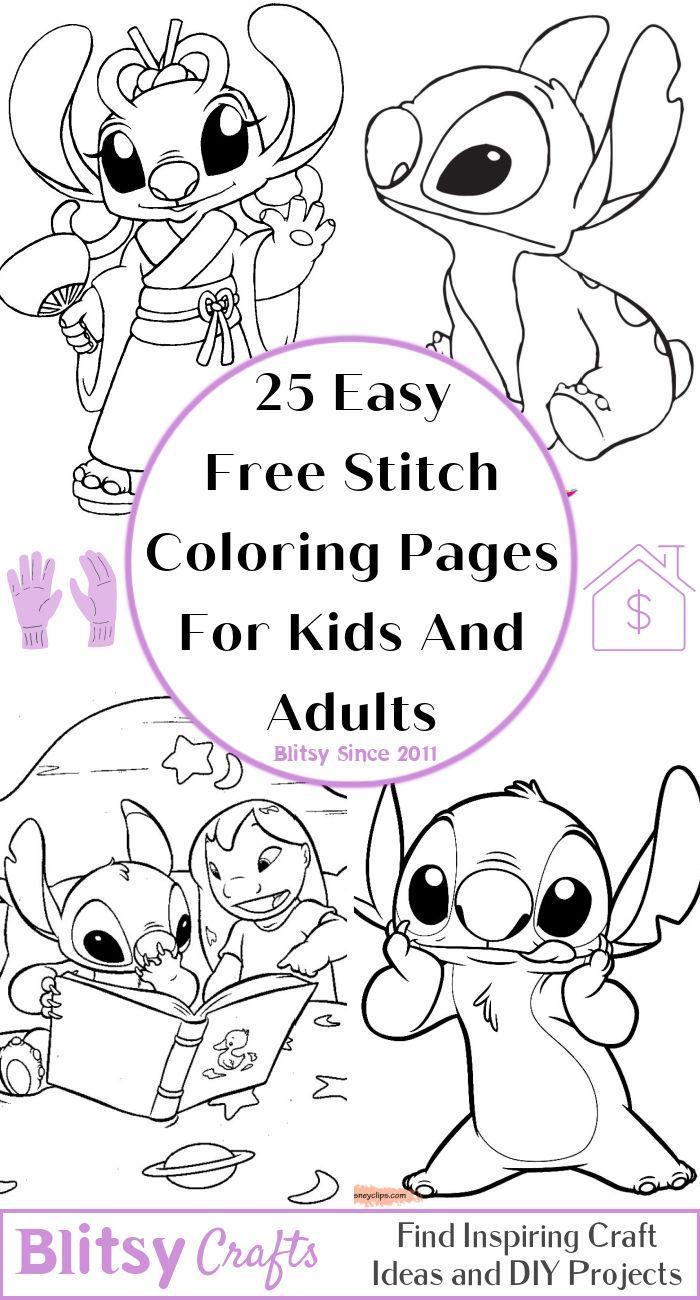 34+ Free Girl Stitch Coloring Pages for Adult