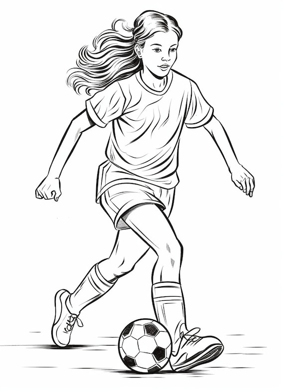 10 Soccer Girl Coloring Page Free: Unleash Your Child's Artistic Spirit