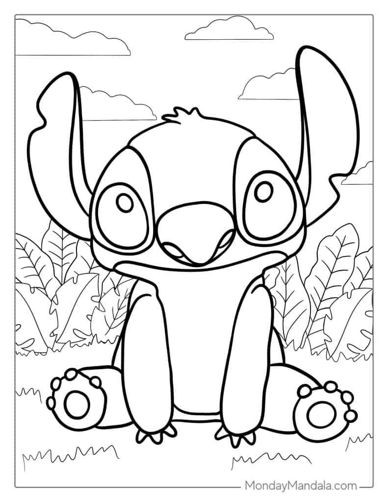 31+ Free Girl Stitch Coloring Pages Line Art