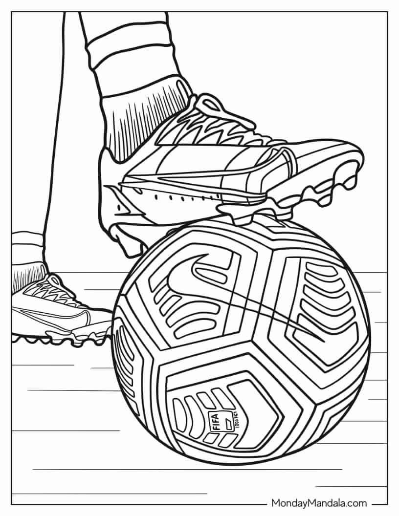 46+ Top 30 Soccer Coloring Pages for Adult