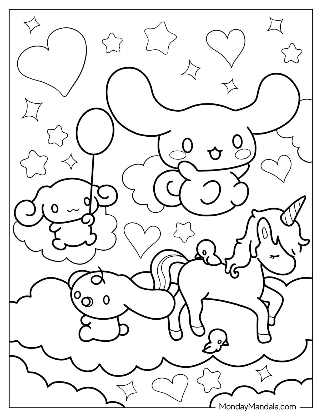 37+ Unique Cinnamoroll Coloring Pages Line Art