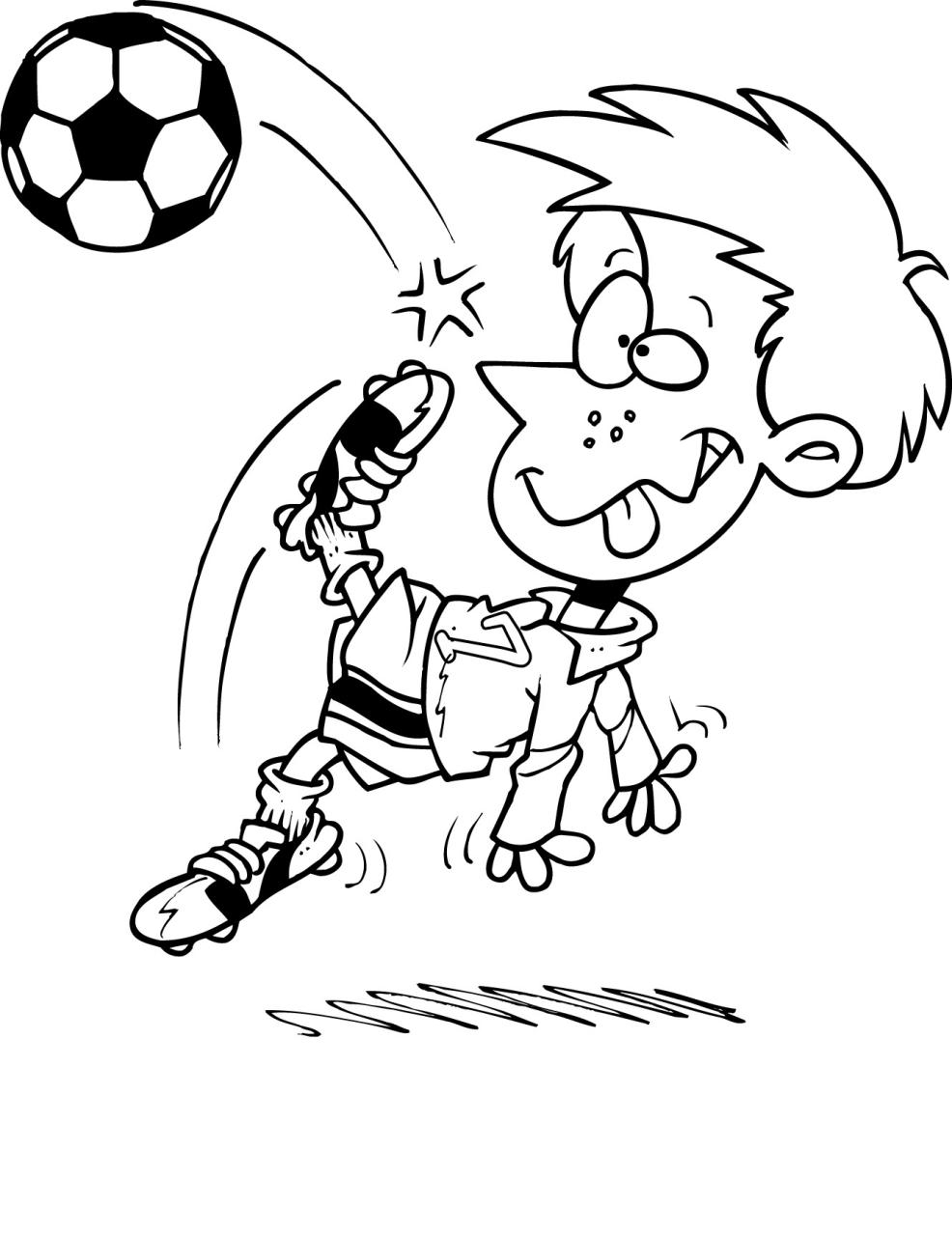 10 Engaging Football Soccer Coloring Pages for Kids