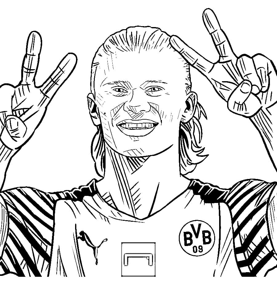 10 Awesome Haaland Coloring Pages for Soccer Lovers