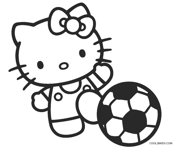 10 Enchanting Soccer Hello Kitty Coloring Pages for Kids