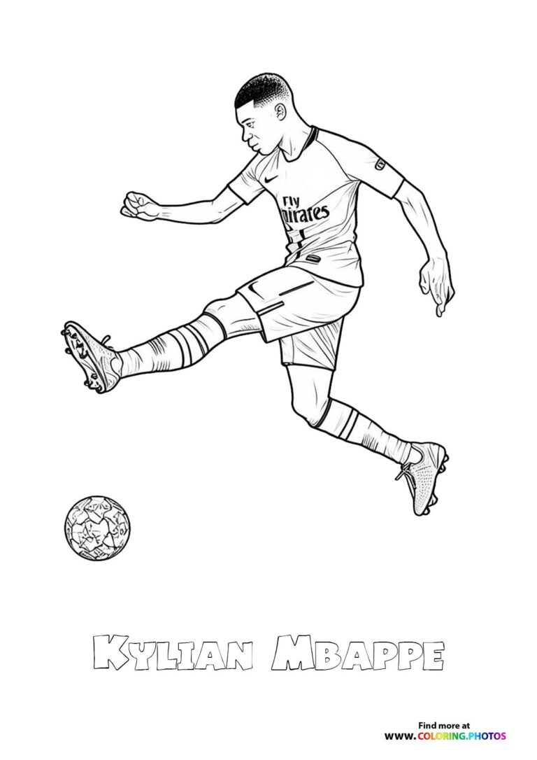 10 Mbappe Coloring Pages Free to Download and Enjoy