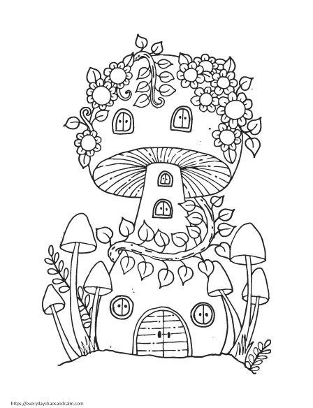 35+ Printable Mushroom Land Coloring Pages Books