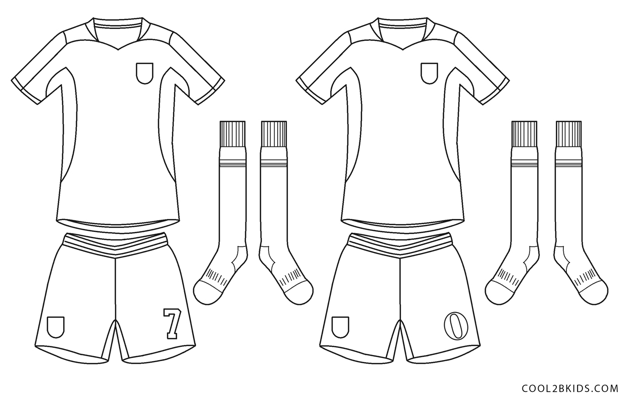 10 Soccer Jersey Colouring Pages Printable