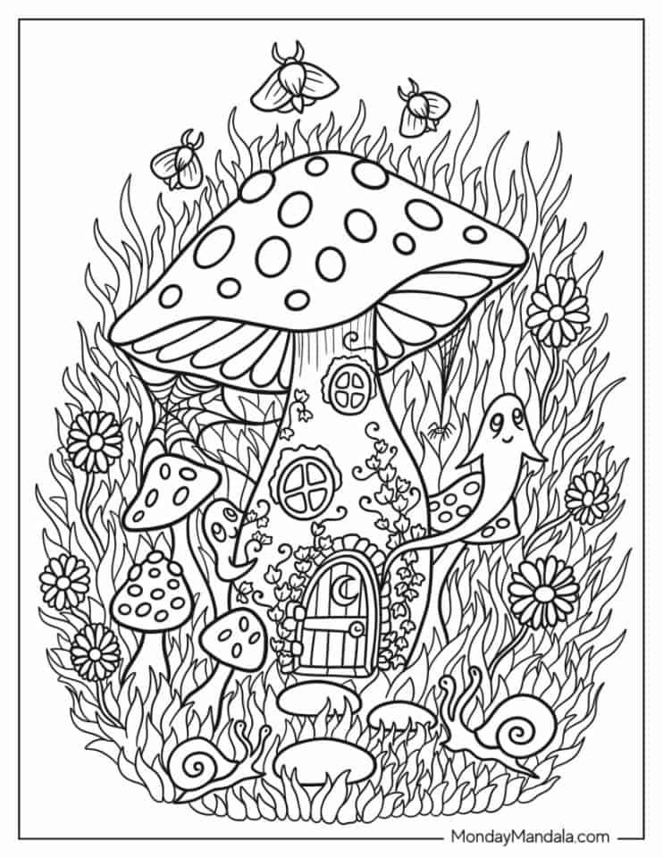 38+ Free Evil Mushroom Coloring Pages PDF Printable