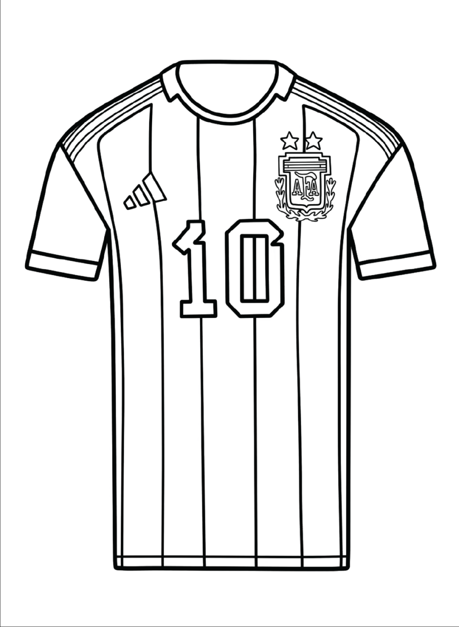 10 Soccer Jersey Coloring Sheet for Aspiring Young Athletes