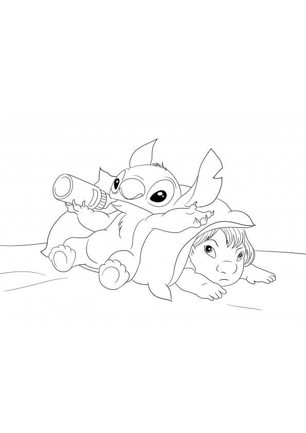 49+ Best of Baby Stitch Disney Coloring Pages Line Art