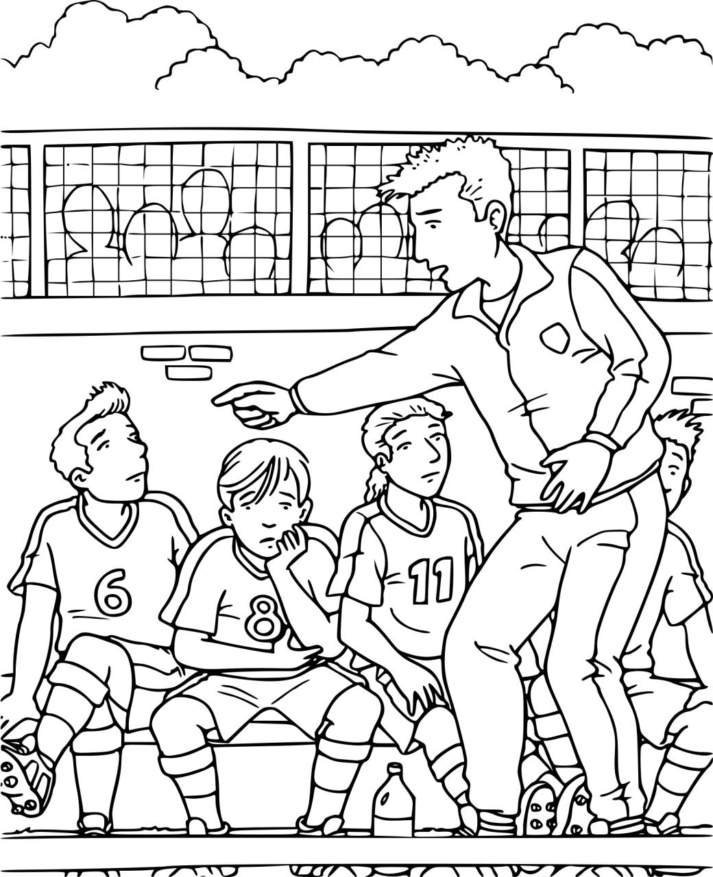 10 Soccer Coach Coloring Pages to Inspire and Engage Young Players