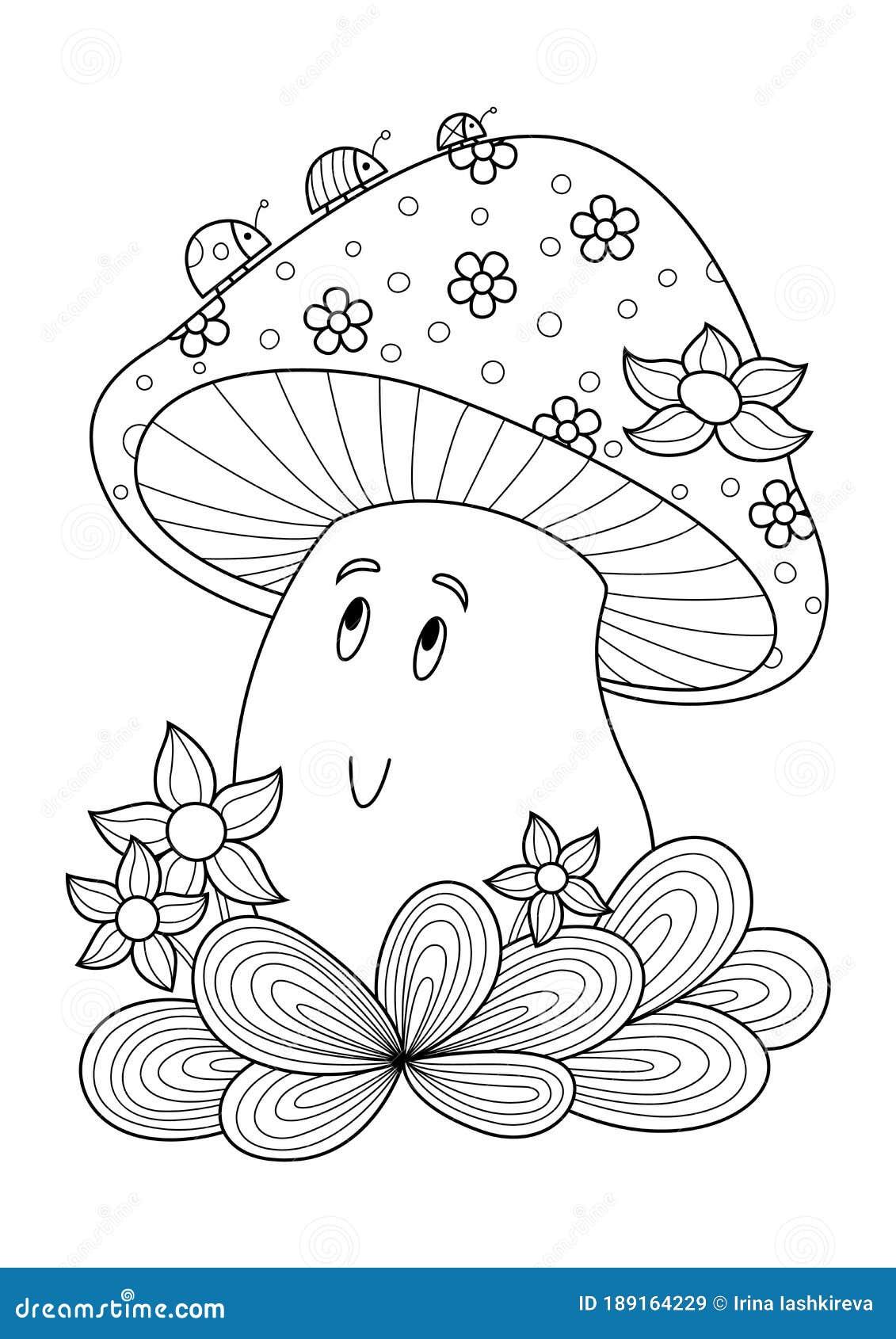 31+ Download Simple Adult Coloring Pages Mushrooms Sheets Printables