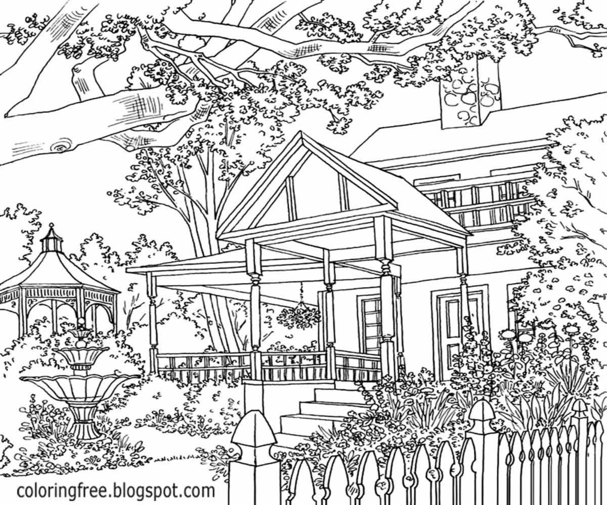 30+ Top Detailed Landscape Coloring Pages PDF Printable