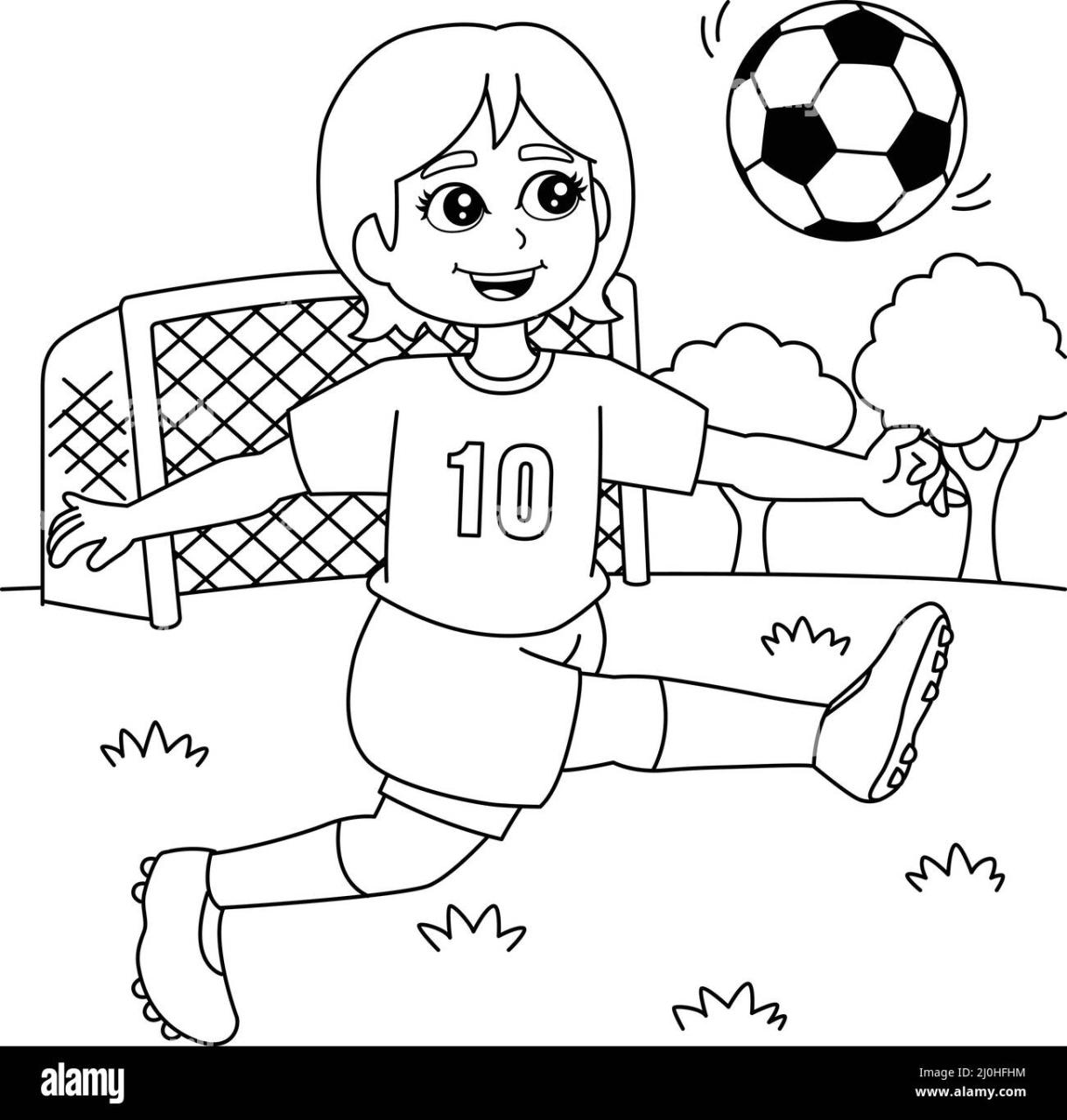 10 Fun Girl Soccer Coloring Pages for Young Athletes