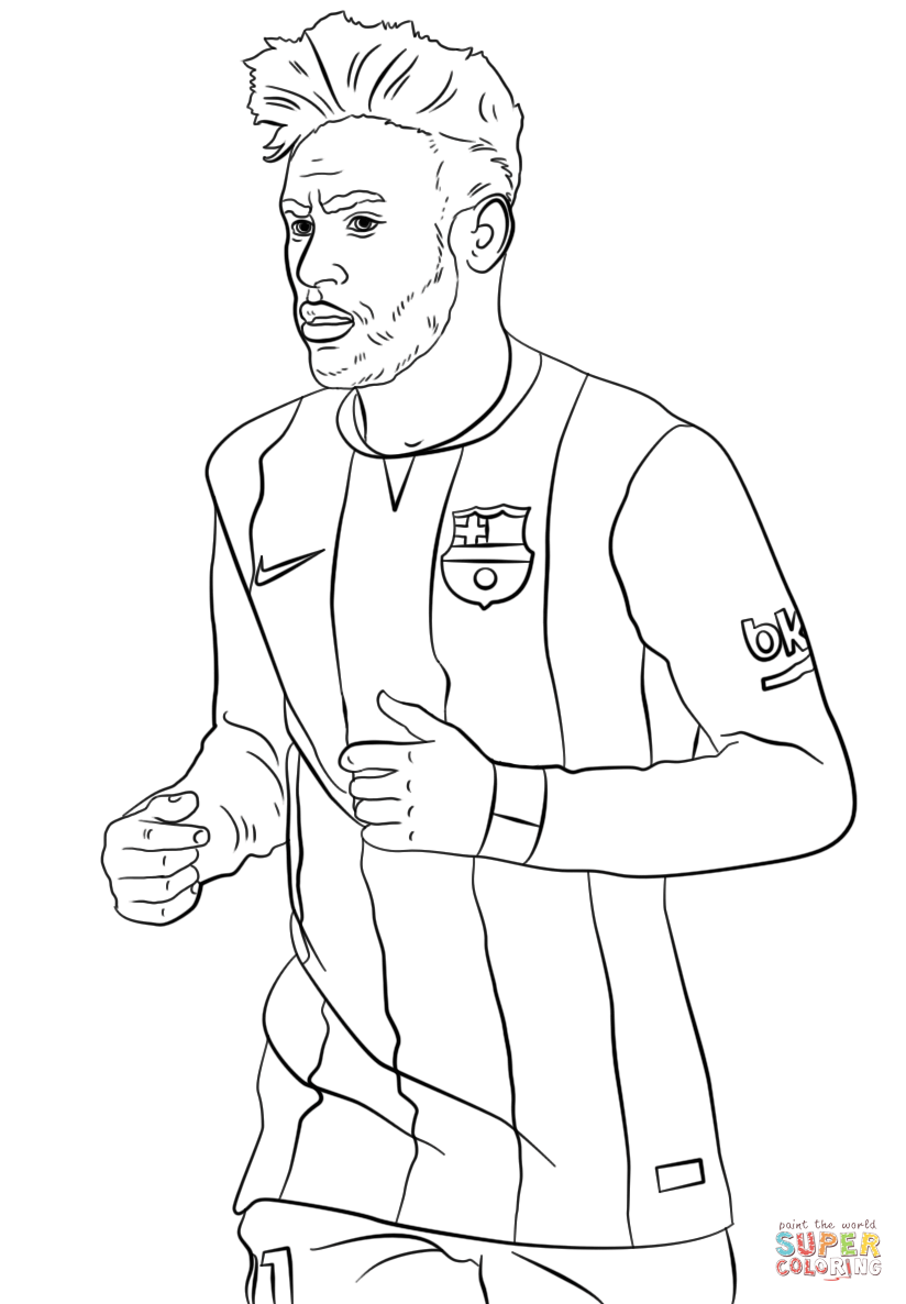 40+ Free Neymar Jr Coloring Pages PDF Printable