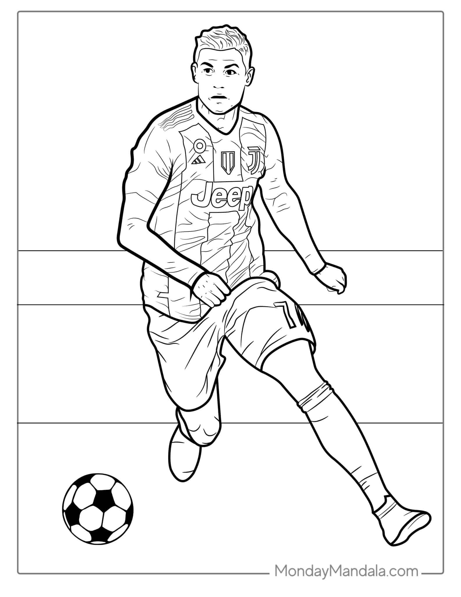 10 Ronaldo Coloring Pages For Kids Free Printable 1