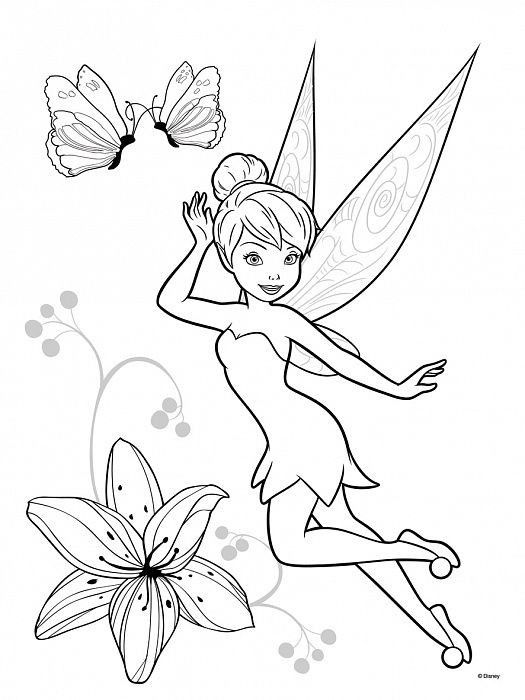 20 Tinkerbell Coloring Pages Free Printable 17