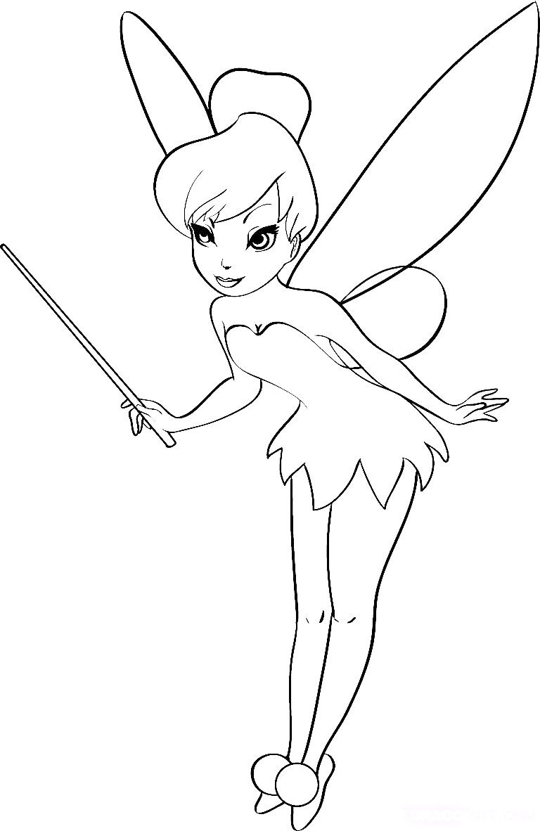 20 Tinkerbell Coloring Pages Free Printable 4