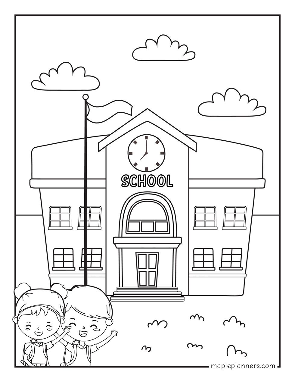 28 Back to School Coloring Pages Free Printable 13