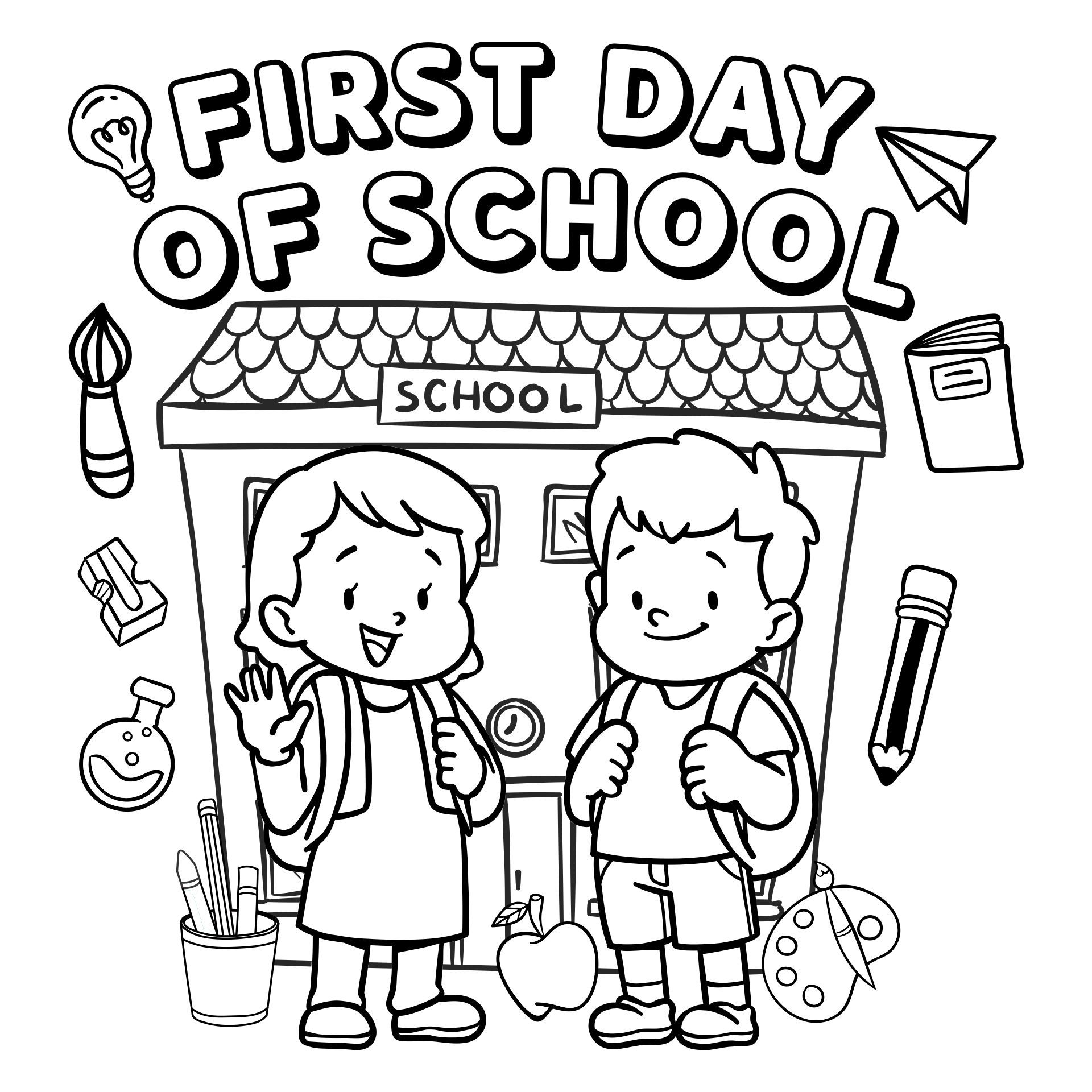 28 Back to School Coloring Pages Free Printable 27