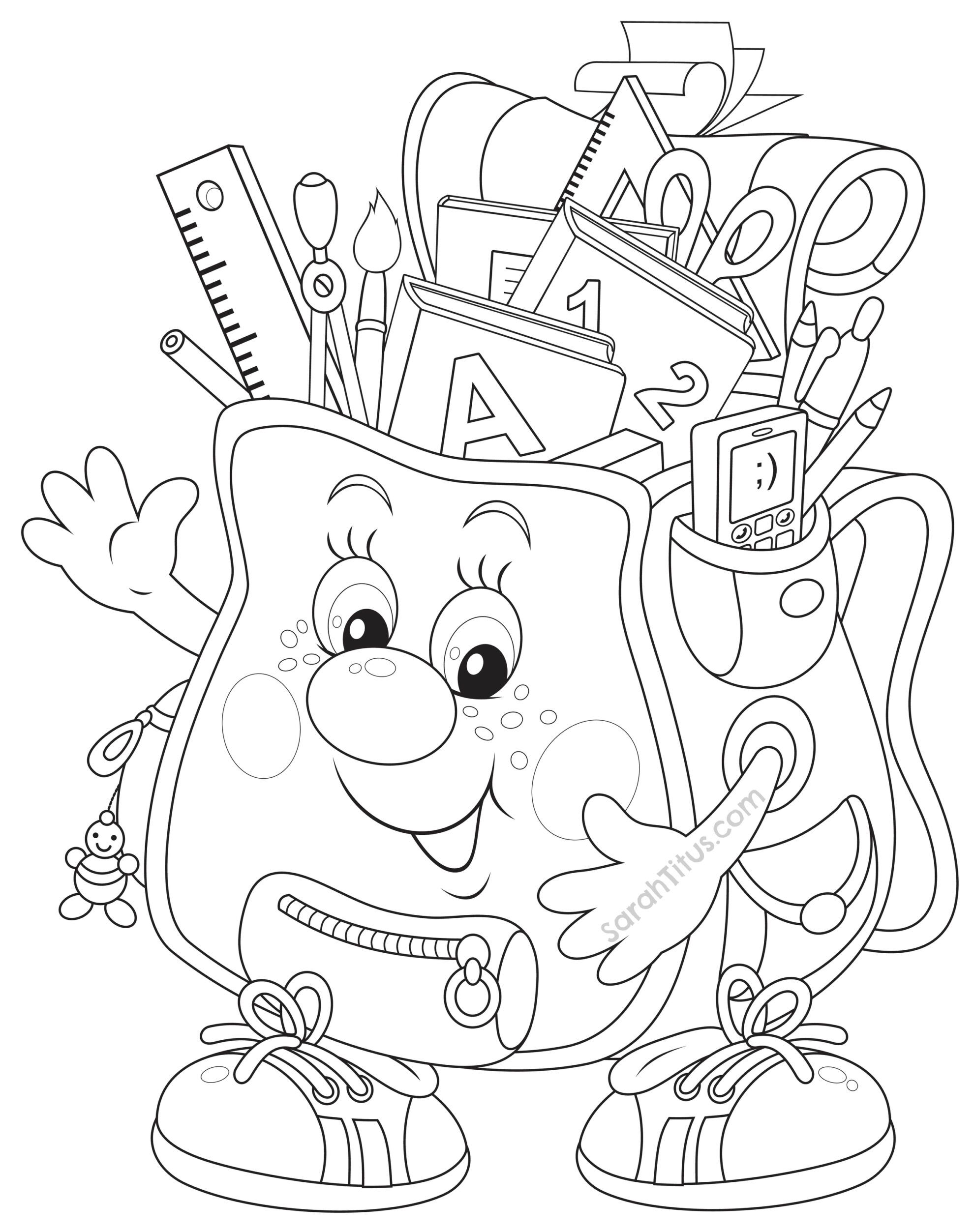 28 Back to School Coloring Pages Free Printable 28