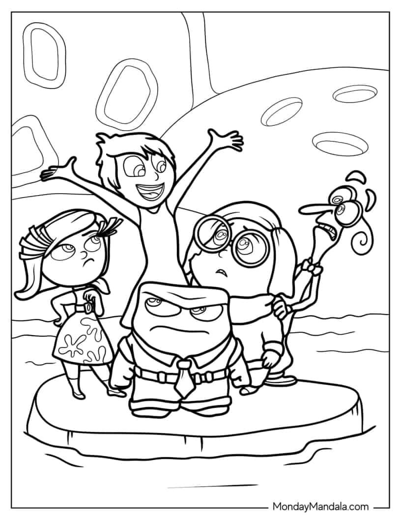 61 Inside Out Coloring Pages Free Printable 18