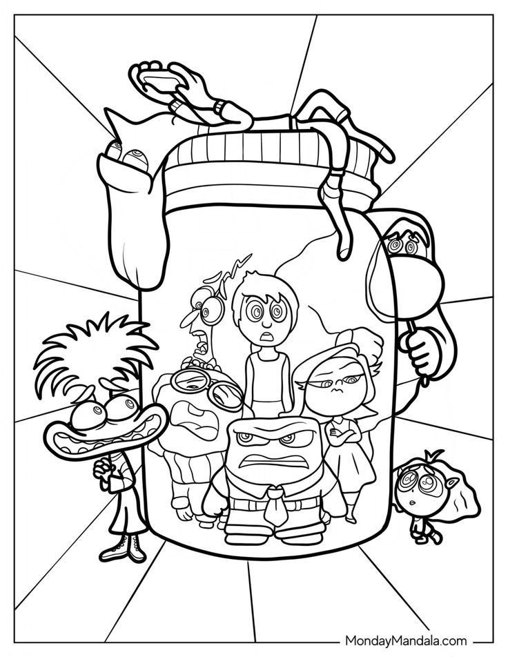 61 Inside Out Coloring Pages Free Printable 35