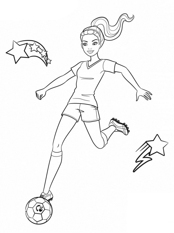 10 Barbie Soccer Coloring Pages for Kids to Score Some Fun