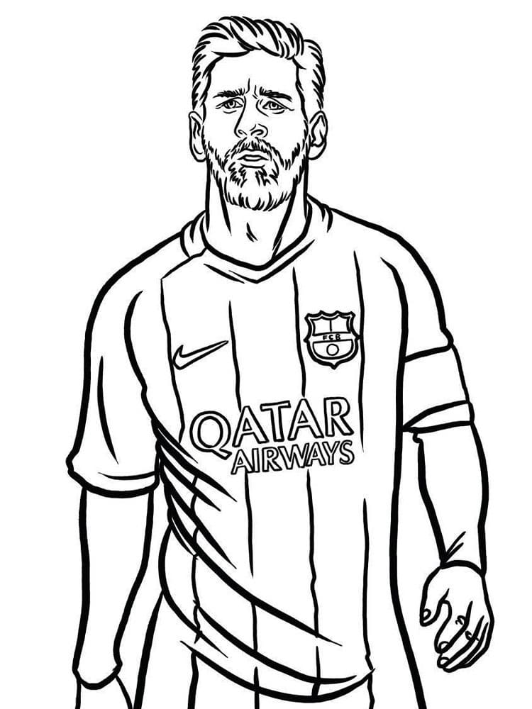 Soccer Coloring Pages Messi Free Printable 27