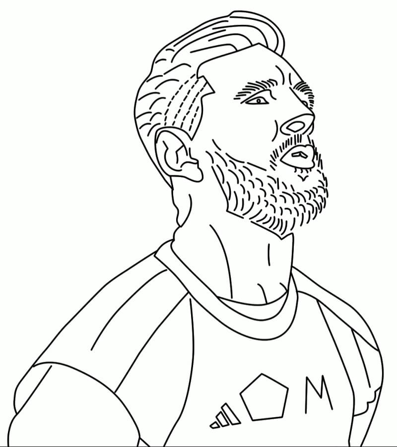 Soccer Coloring Pages Messi Free Printable 30