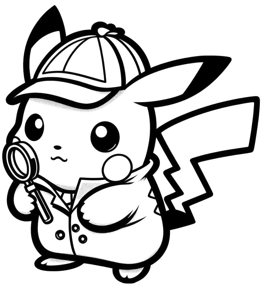 24+ Pikachu Coloring Pages Free Printable 10