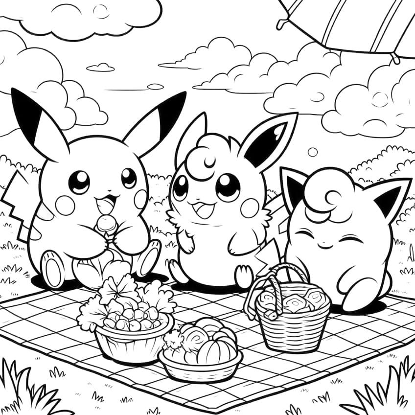 24+ Pikachu Coloring Pages Free Printable 11