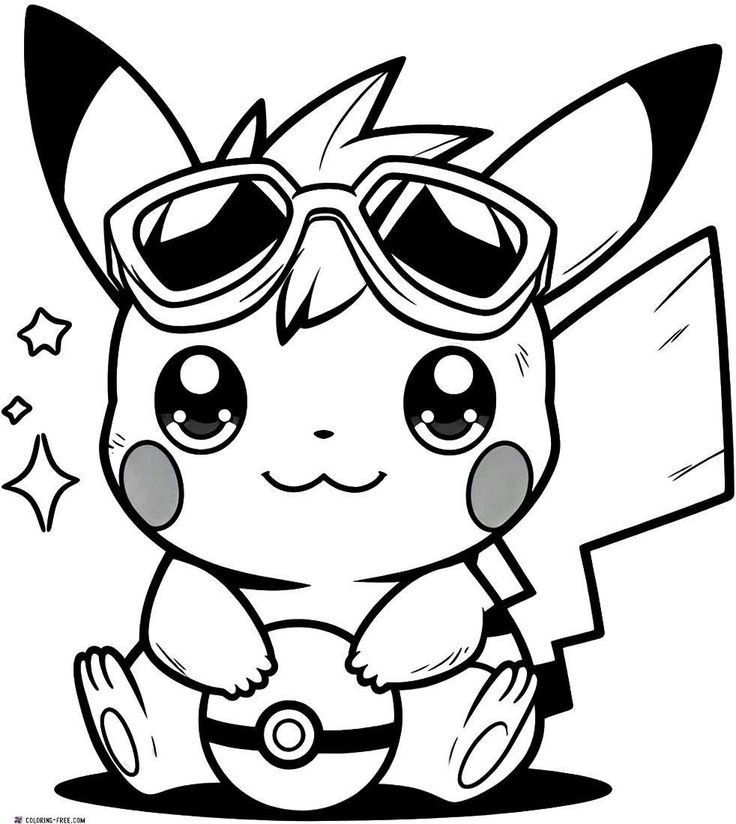 24+ Pikachu Coloring Pages Free Printable 18