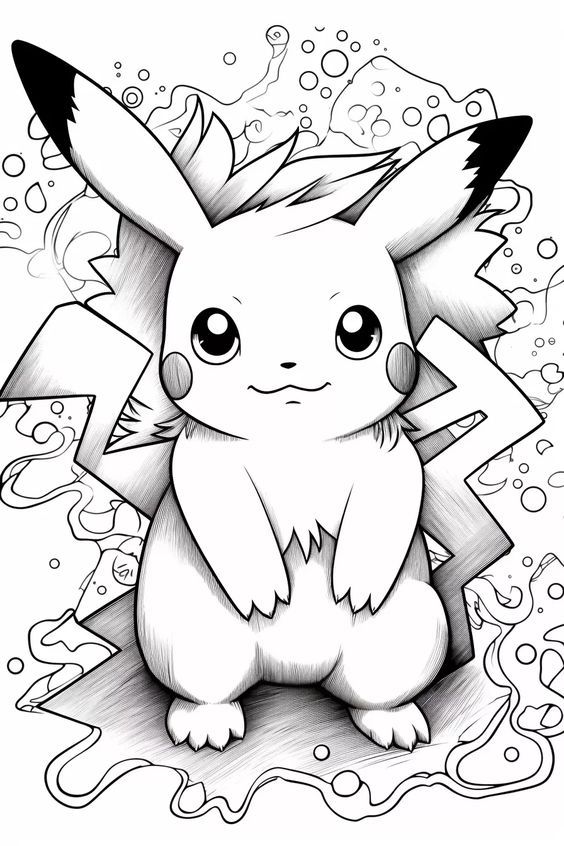 24+ Pikachu Coloring Pages Free Printable 21