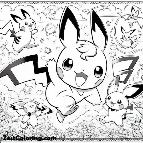 24+ Pikachu Coloring Pages Free Printable 22