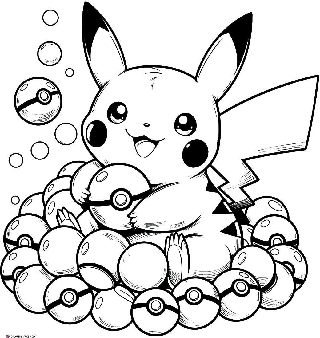 24+ Pikachu Coloring Pages Free Printable 3