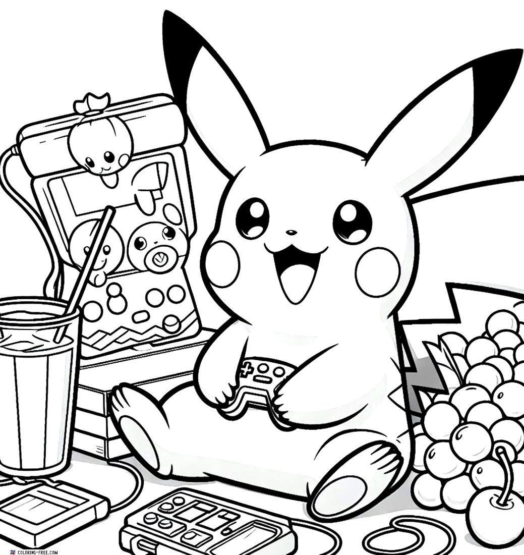 24+ Pikachu Coloring Pages Free Printable 4